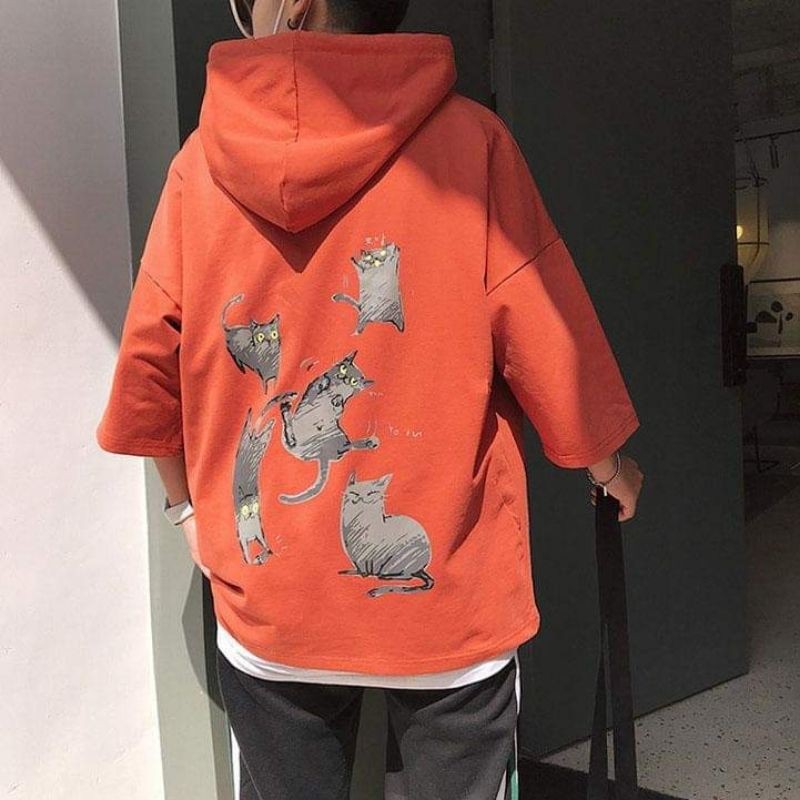 ÁO Hoodies Basic Cat, áo thun có mũ in hình Cat DA47 KIỂU GIÁNG TRẺ TRUNG SIÊU MÁT MỀM MỊN