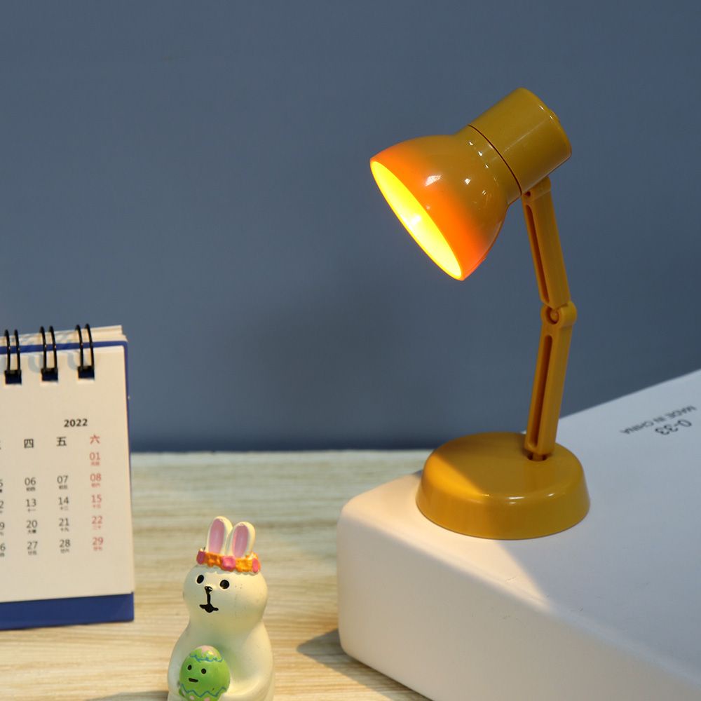 Đèn Bàn Xoay 360 Độ Cho Nhà Búp Bê Tỉ Lệ 1:12° Đèn LED Đọc Sách Mini Dạng Xoay Nhiều Màu Sắc Dành Cho Nhà Búp Bê