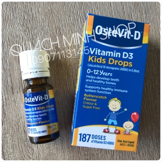 Ostevit D3 dạng giọt cho bé từ sơ sinh 20ml - Hàng Úc
