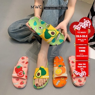 Dép Nữ MWC Quai Ngang Đế Bệt Hình Trái Cây Ngộ Nghĩnh NUDE- 3446