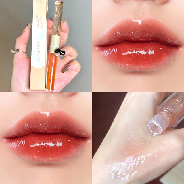 1 Bộ Son Môi Hai Đầu Màu Nhũ / Dưỡng Ẩm Lâu Trôi