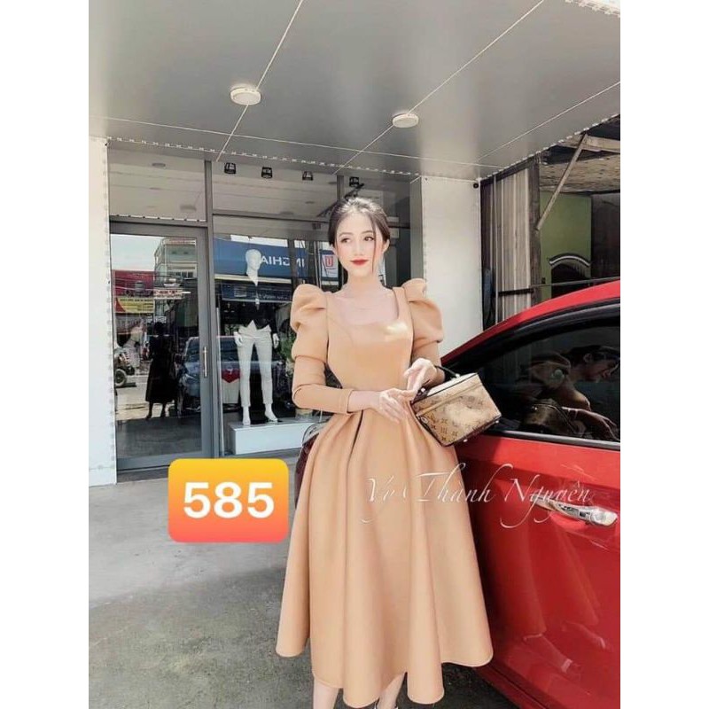 Đầm tay phồng quảng châu