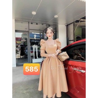 Đầm tay phồng quảng châu