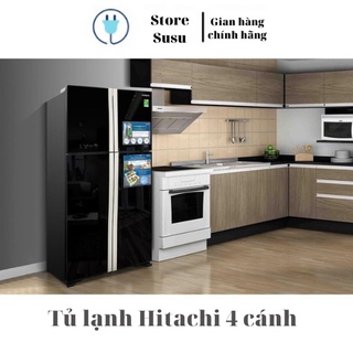 Tủ lạnh hitachi inverter 540 Lít Hitachi 4 cánh màu đen R-FW690PGV7 bảo hành chính hãng 1 năm - Susu store