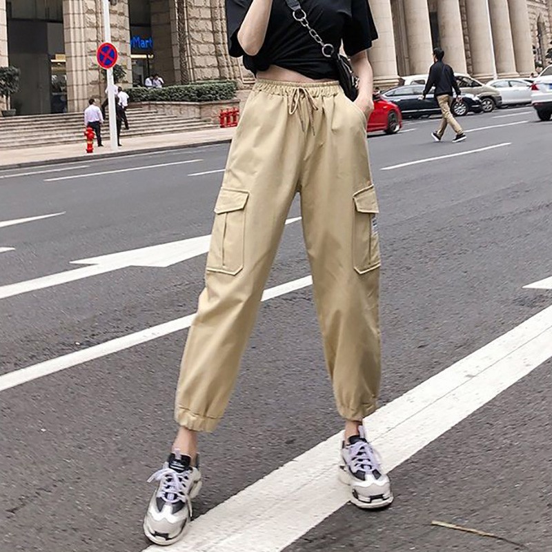 Quần legging phong cách thể thao cho nữ nhiều túi chống nhăn | BigBuy360 - bigbuy360.vn