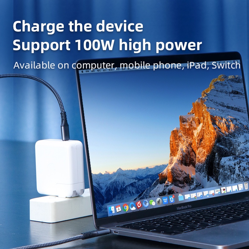 Cáp Sạc Nhanh Thunderbolt 4 Video 8K 60Hz 5K 60Hz Type C USB C PD 240W PD100W 40Gbps Cho Mac-book Air Pro