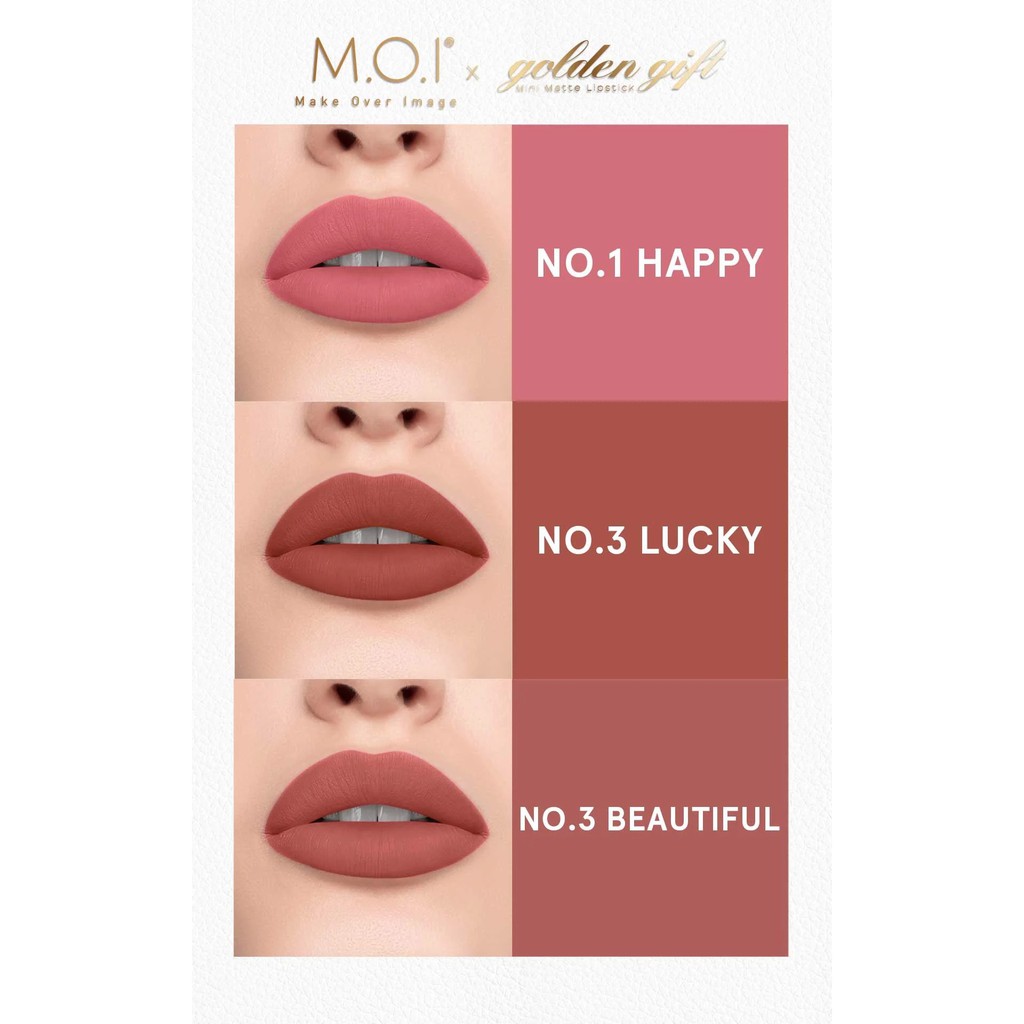 Son Thỏi Lì - Set 5 Son Thỏi Mini GOLDEN GIFT Son Hồ Ngọc Hà MOI | BigBuy360 - bigbuy360.vn