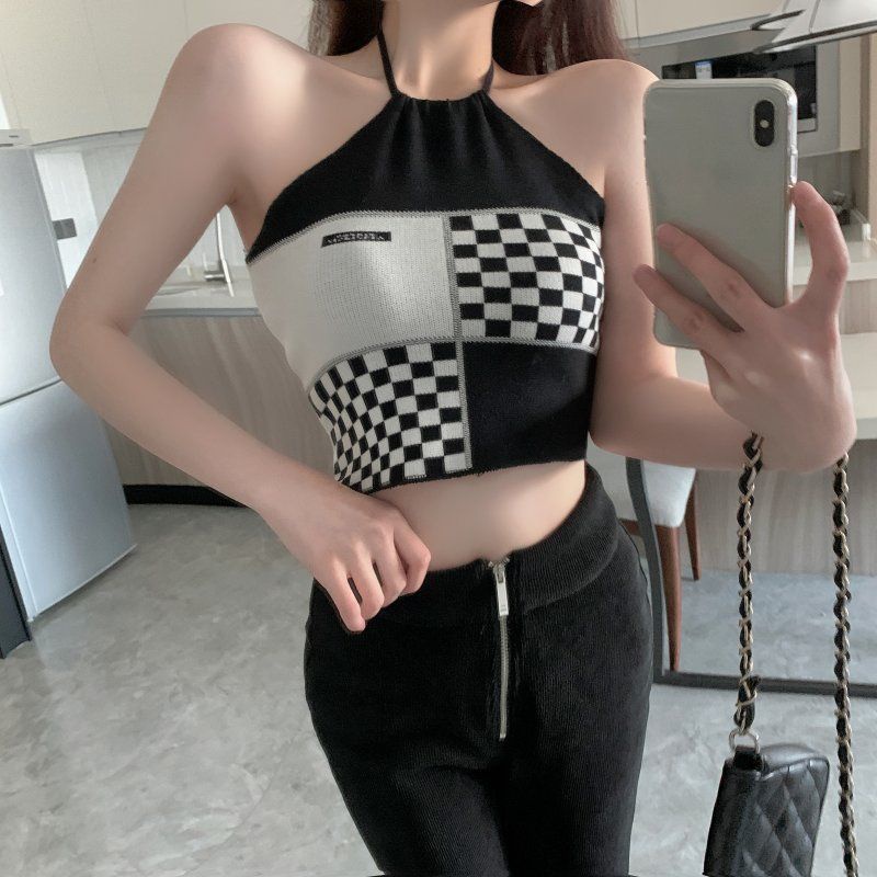 Porozi  Áo hai dây dệt kim  kiểu mới phong cách Hàn Quốc cho nữ