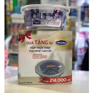 Hộp thuỷ tinh lock and lock 950ml dùng được trong lò nướng, lò vi sóng.