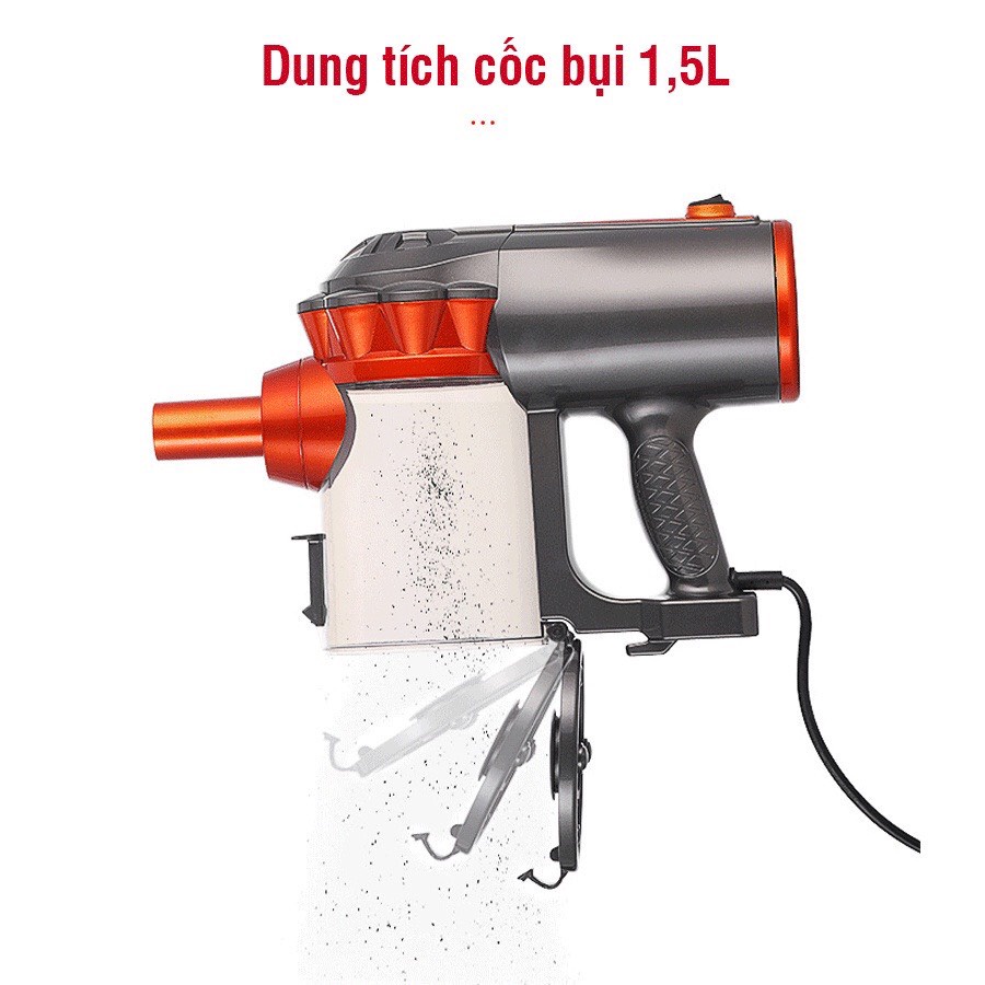 Máy hút bụi cầm tay GREEN HOME công suất 600W lực hút khỏe CAM KẾT BẢO HÀNH 12 THÁNG