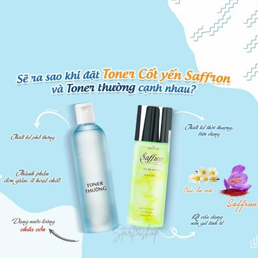 Toner cốt yến Saffron Dr Lacir Toner cho da khô da nhạy cảm giúp thu nhỏ lỗ chân lông sạch sâu, sáng da, cân bằng độ ẩm