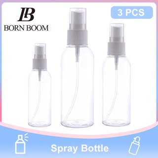 Bộ 3 chai chiết mỹ phẩm dạng xịt 60ml/ 100ml/ 200ml kèm phễu tiện lợi dành cho đi du lịch