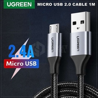 Cáp Micro USB Ugreen 60145 60146 60147 60148 US290 (Cáp sạc nhanh,đầu nhôm dây dù 2.4A QC3.0)