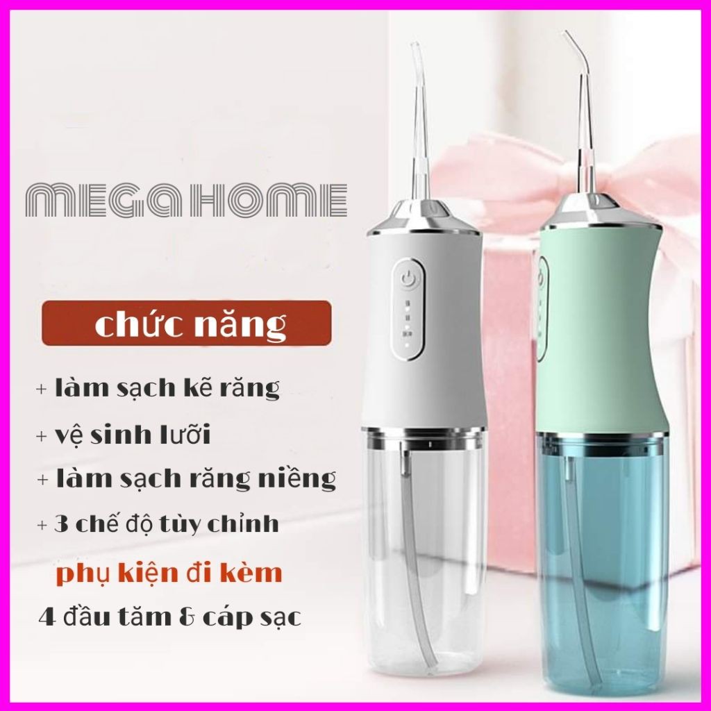 Tăm nước Oral irrigator, Máy tăm nước vệ sinh răng miệng cho người niềng răng và viêm răng