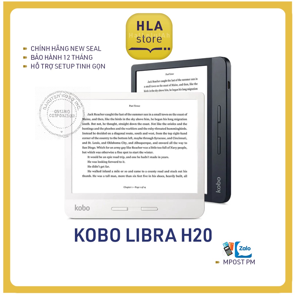 Máy đọc sách Kobo Libra H2O - 7inch, 8Gb  - new