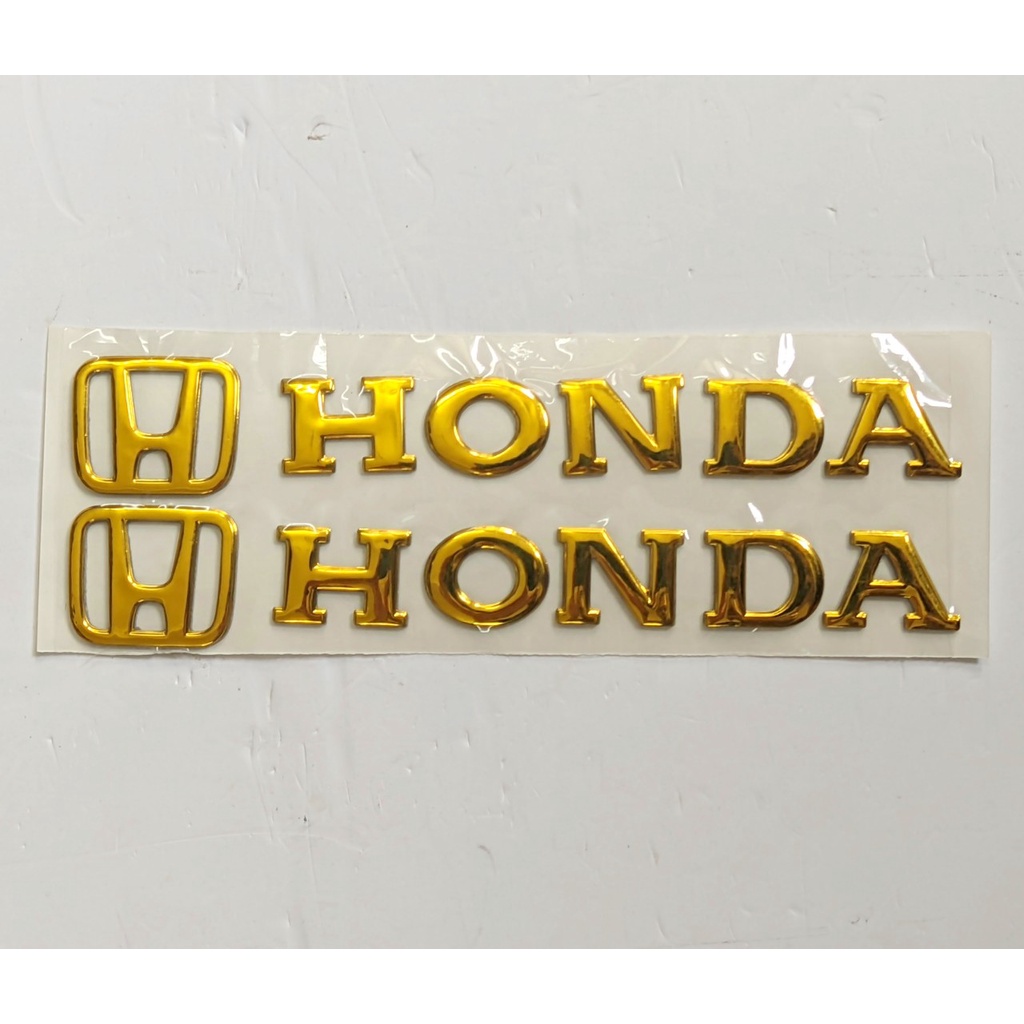 Tem chữ nổi logo Ya'ma'ha Hon'da ( dài 14cm giá 1 cặp - tem nhựa mỏng dẻo )