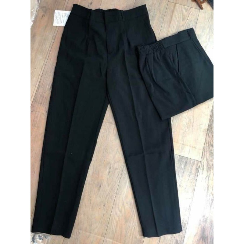quần công sở cạp chun sau, quần tây khoá cạp chun 055
