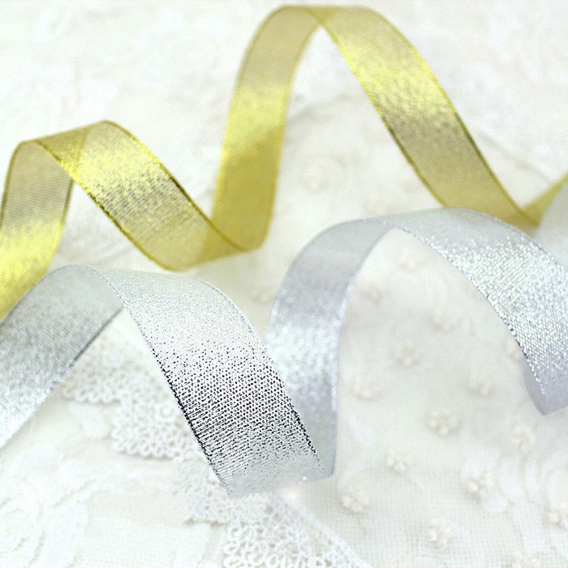 Ruy băng kim tuyến bạc/vàng đồng 2cm