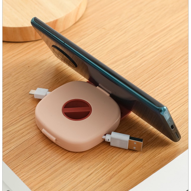 Hộp Đựng Cáp Sạc / Tai Nghe Xoay Được