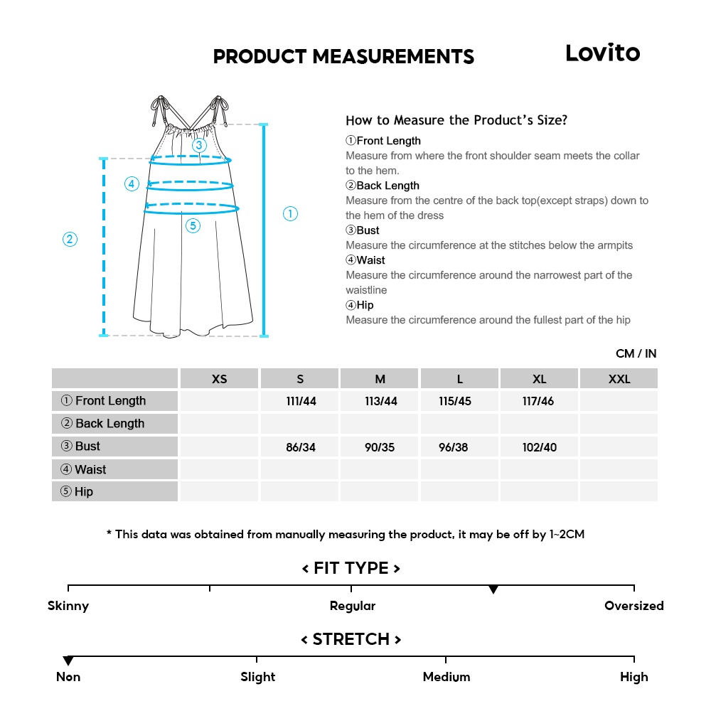 【Gợi ý từ KOL】Đầm Lovito đơn giản cổ chữ V tôn dáng DRM1001 (màu đen)