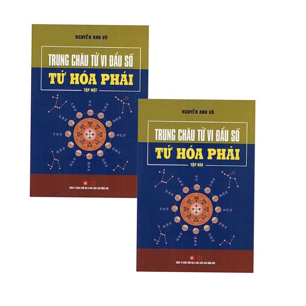 Sách Trung châu tử vi đẩu số Tam Hợp Phái Tứ Hóa Phái (Trọn bộ 2 tập)