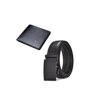 Combo thắt lưng da nam cao cấp mpd01 và ví da thời trang vd88