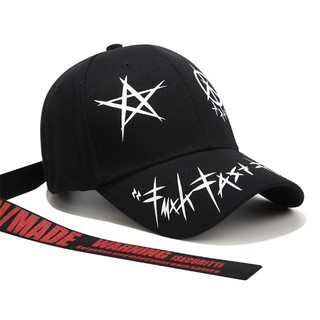 Nón Kết Nam Nữ Phối Đuôi Dài 2019 Korea đen dây dài