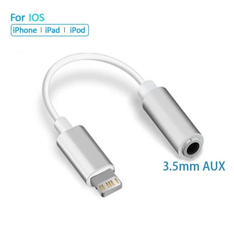 Dây Cáp Chia Cổng Tai Nghe 3.5mm Cho iPhone 13 12 11 Pro XS Max XR iPad IOS