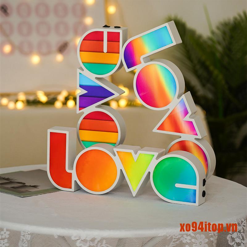 Đèn Led Neon Treo Tường Hình Chữ Love