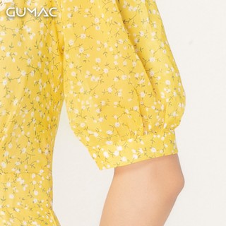 Đầm hoa phối đăng ten GUMAC DA907