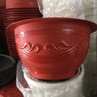 10 chậu nhựa kín đáy trồng hoa sen t38 kt 36x19 cm