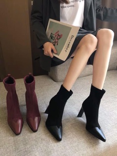 Giày boots da