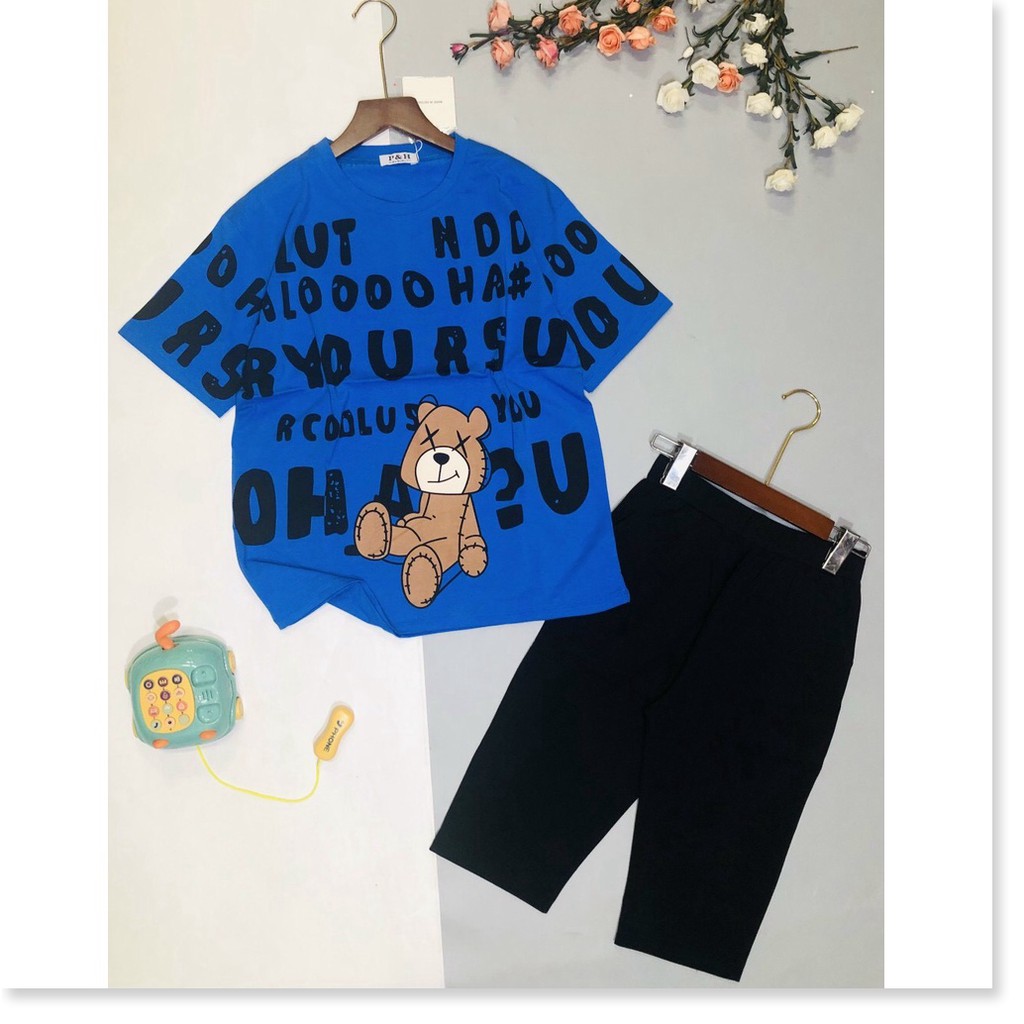 Set bộ đồ mặc nhà nữ quần lửng áo thun phong cách cho chị em KHANH AN FASHION