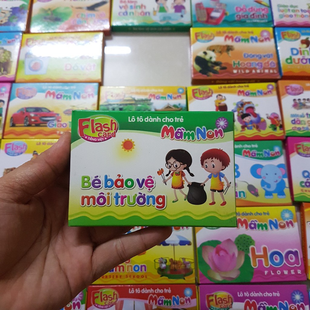 [36 chủ đề] - Flash Card song ngữ Anh Việt – Lô tô cho trẻ mầm non [Liên hệ chọn mẫu]