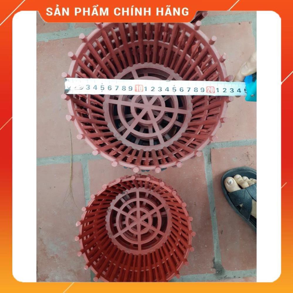 BỘ 5 CHẬU NHỰA GIẢ GỖ TRỒNG LAN PHI 30