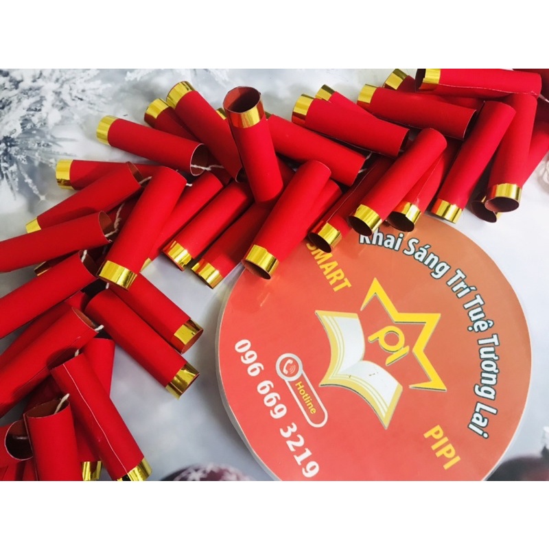 Mô hình dây pháo giả handmade trang trí tết, trang trí nhà, trường mầm non, tiểu học, quán cà phê, chụp ảnh  siêu ưng