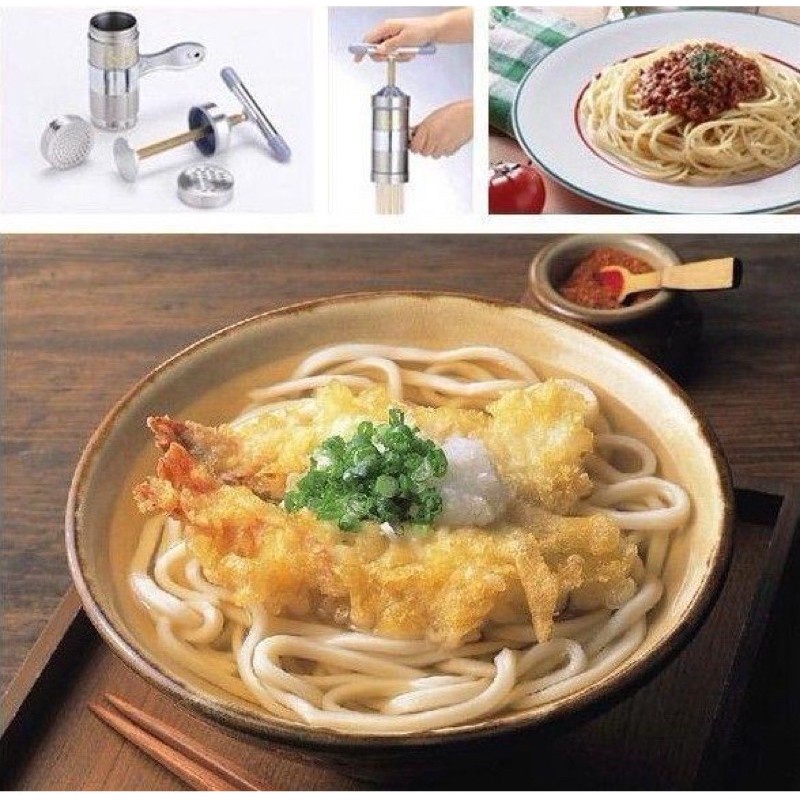 Khuôn Máy Ép Làm Bún Tươi, Mỳ Sợi, Mì Nui Mini 5 Đầu Cắt Inox Cho Nhà Bếp Gia Đình
