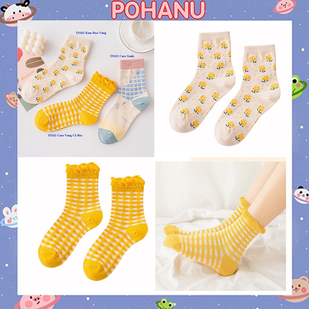 Vớ tất nữ thêu hoa Hàn Quốc TN112 rẻ