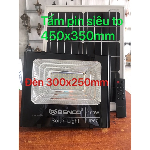 Đèn Pha Năng Mặt Trời 100w IP67 Siêu Sáng Có Điều Khiển Từ Xa