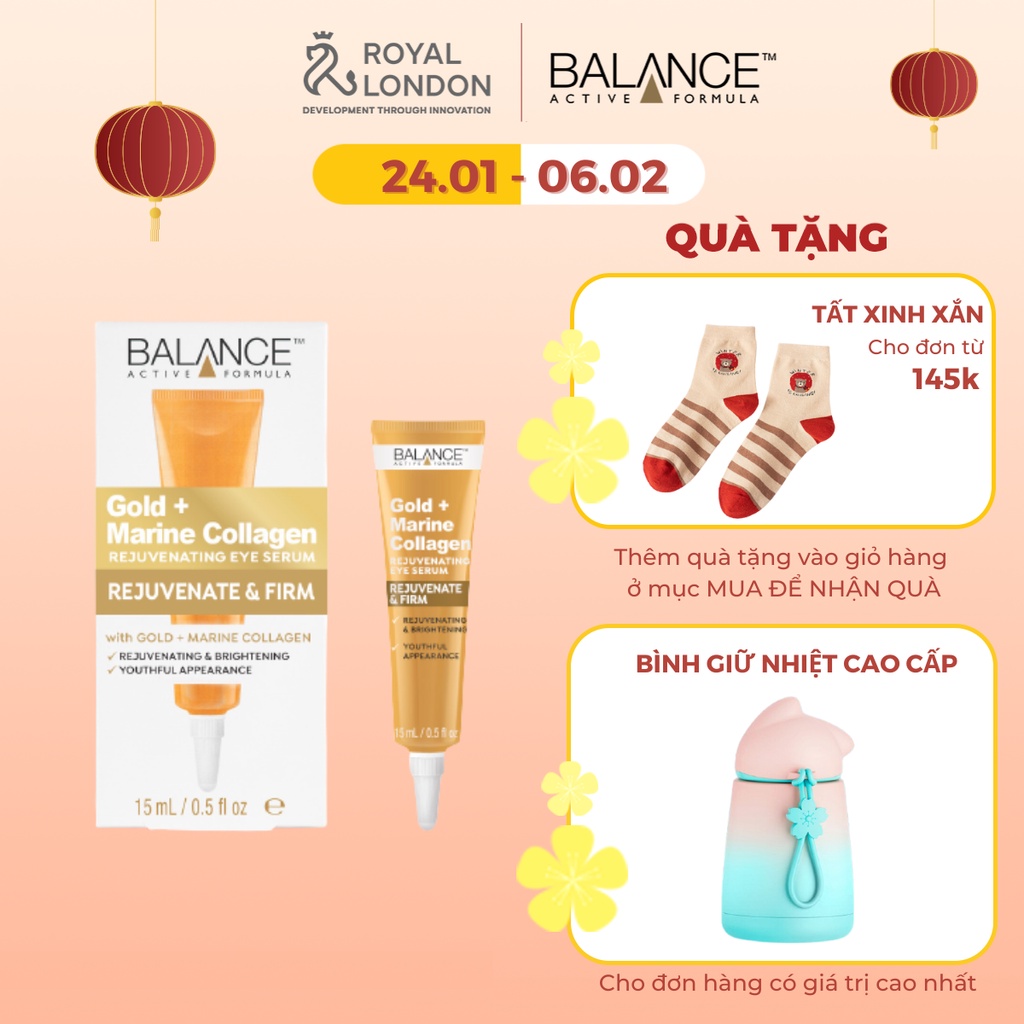 Serum Tái Tạo Và Dưỡng Da Mắt Balance Active Formula Gold Collagen