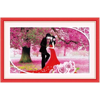 Tranh thêu tình yêu 126x75cm ( chưa thêu)