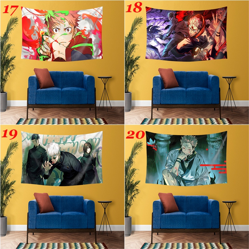 Thảm Treo Tường Trang Trí In Hình Jujutsu Kaisen