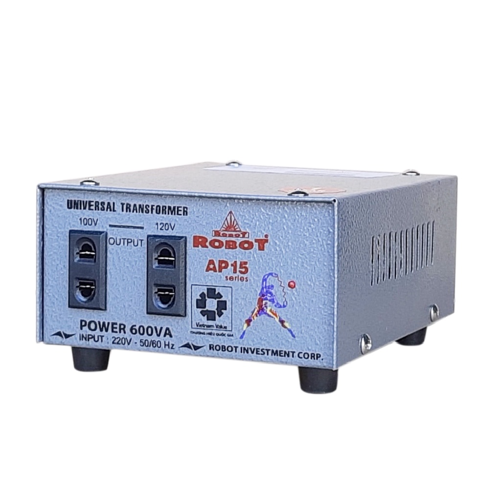 Biến Thế Đổi Điện 1 pha ROBOT (Dây Nhôm) - 400VA, 600VA, 1KVA, 3KVA