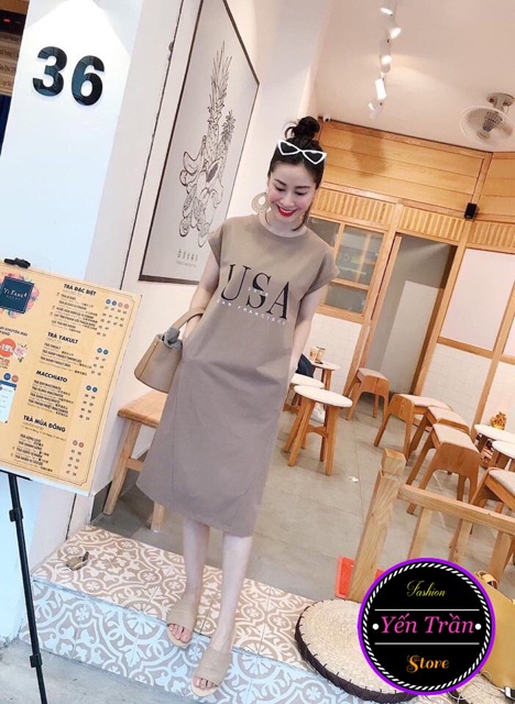 Váy suông USA dáng dài vải đẹp