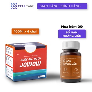 Nước giải rượu Jowow, giúp giảm đau đầu, bảo vệ gan - hộp 6 chai 100ml.