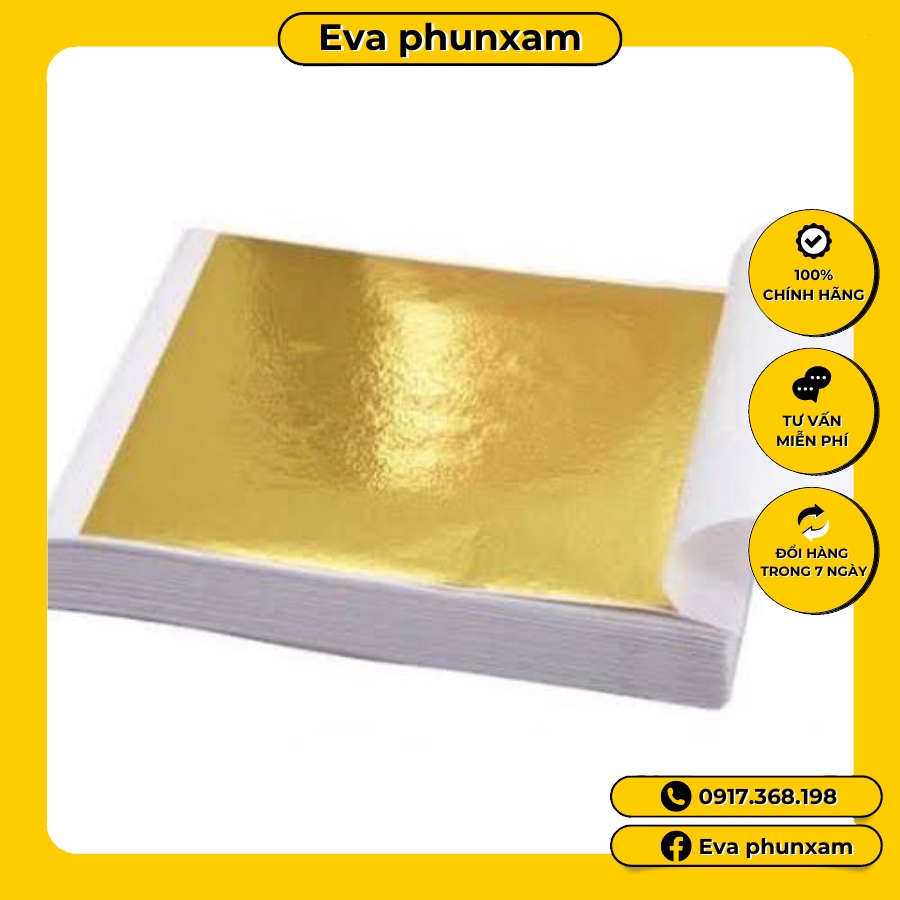 Combo 10 lá vàng kích thước 4×4 dùng trong spa thẫm mỹ viện