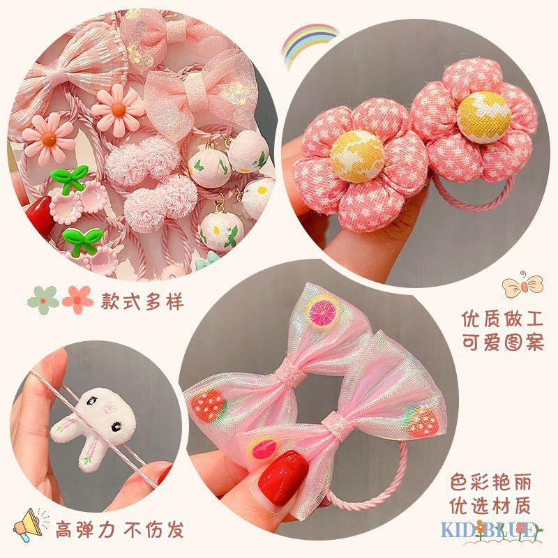 Dây Buộc Tóc Cao Su Co Giãn Không Đau Kiểu Công Chúa Nhỏ Dễ Thương Cho Bé Gái