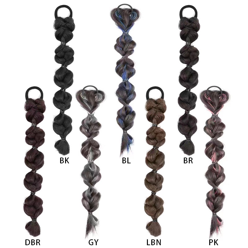 Tóc Giả Thắt Bím Đuôi Ngựa Bằng Sợi Tổng Hợp Co Giãn Cao Tự Nhiên Cho Nữ