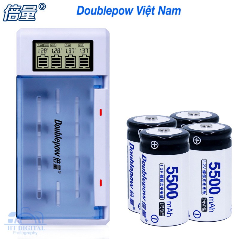 Pin Sạc Cỡ Đại K59 - Pin D 5500mAh Doublepow Pin Sạc Cho Bếp Ga, Đèn Pin, Thiết Bị Công Nghiệp