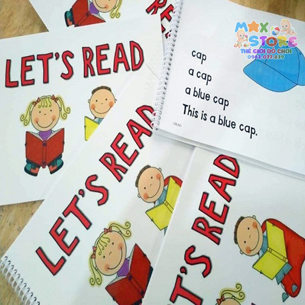 Học liệu Cùng bé luyện đọc -Let's read in cán bền đẹp